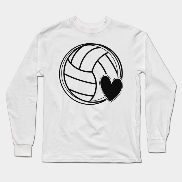 Volleyball Long Sleeve T-Shirt by pralonhitam